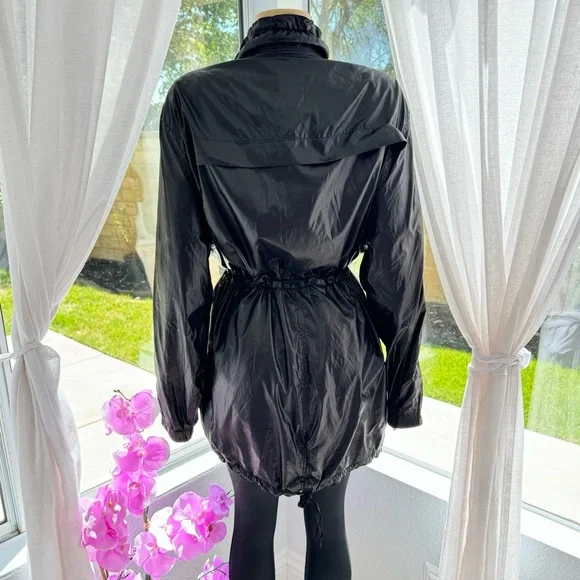 BLANKNYC Black Matte Funnel Neck Windbreaker Jacket Size L Large NWOT - Picture 10 of 16